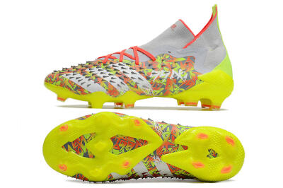 Unisex Adidas Predator Freak.1 FG Football Boots - Grey/Yellow/Orange