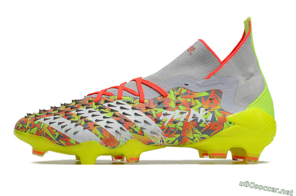 Unisex Adidas Predator Freak.1 FG Football Boots - Grey/Yellow/Orange 0