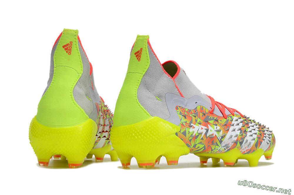 Unisex Adidas Predator Freak.1 FG Football Boots - Grey/Yellow/Orange 6