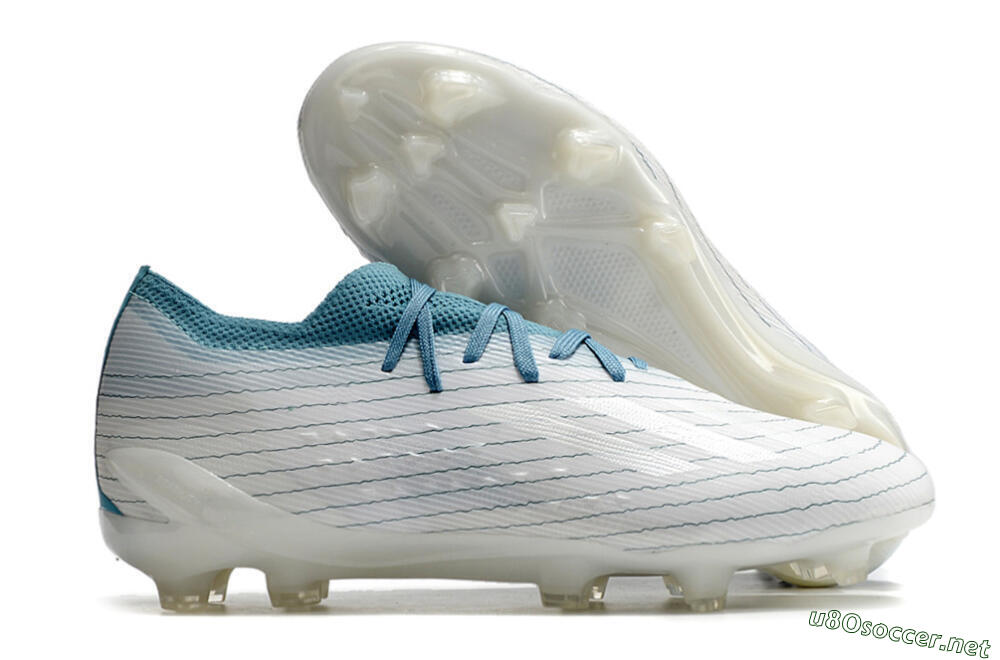 Men's Adidas X Speedportal.1 2022 World Cup FG Football Boots - White/Blue 2