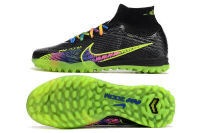 Unisex Nike Air Zoom Mercurial Superfly 9 Elite TF Football Shoes - Black/Green/Pink