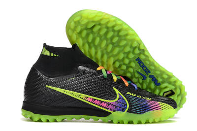 Unisex Nike Air Zoom Mercurial Superfly 9 Elite TF Football Shoes - Black/Green/Pink