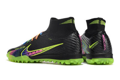Unisex Nike Air Zoom Mercurial Superfly 9 Elite TF Football Shoes - Black/Green/Pink