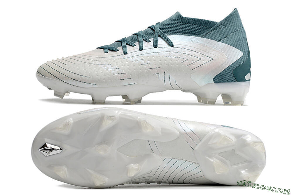 Unisex Adidas Predator Accuracy 23.1 FG Football Boots - White/Green 1