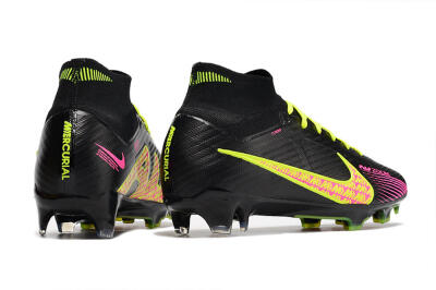 Men's Nike Air Zoom Mercurial Superfly 9 Elite FG Football Boots - Black/Yellow/Pink