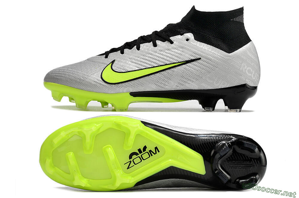 Men's Nike Air Zoom Mercurial Superfly 9 Elite FG Football Boots - Grey/Yellow/Black 1