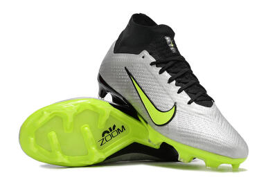Men's Nike Air Zoom Mercurial Superfly 9 Elite FG Football Boots - Grey/Yellow/Black