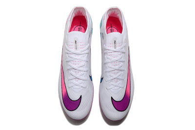 Unisex Nike Air Zoom Mercurial Vapor 15 Elite FG Football Boots - White/Pink/Purple
