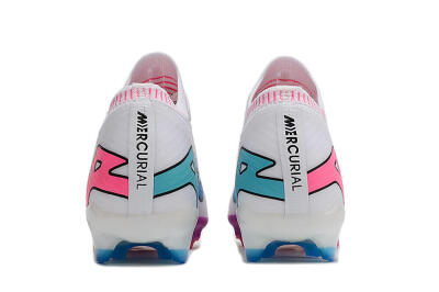 Unisex Nike Air Zoom Mercurial Vapor 15 Elite FG Football Boots - White/Pink/Purple