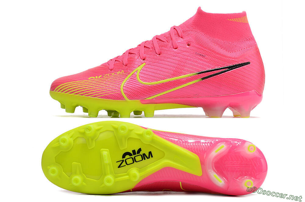 Unisex Nike Zoom Superfly 9 Elite SE AG Football Boots - Pink/Green 1