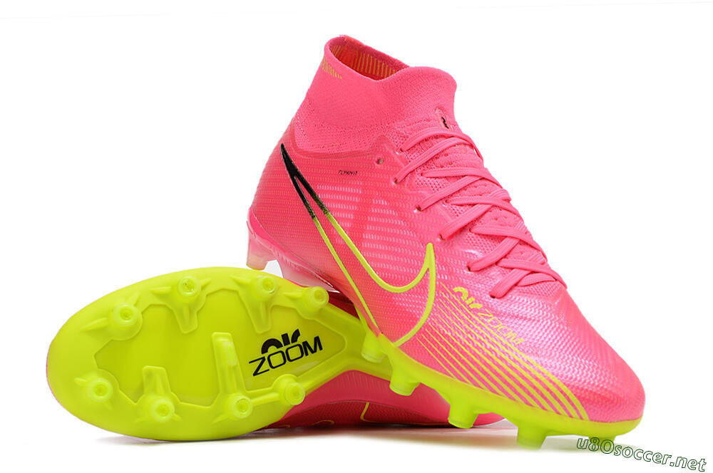Unisex Nike Zoom Superfly 9 Elite SE AG Football Boots - Pink/Green 3
