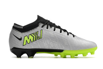 Unisex Nike Air Zoom Vapor 15 Elite SE AG Football Boots - Silver/Green/Black