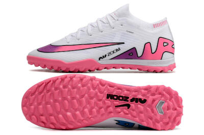 Unisex Nike Mercurial Vapor 15 Elite TF Football Shoes - White/Pink