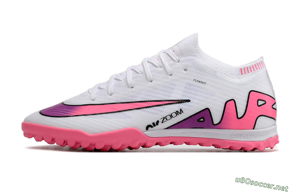 Unisex Nike Mercurial Vapor 15 Elite TF Football Shoes - White/Pink 0