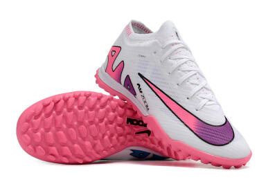 Unisex Nike Mercurial Vapor 15 Elite TF Football Shoes - White/Pink