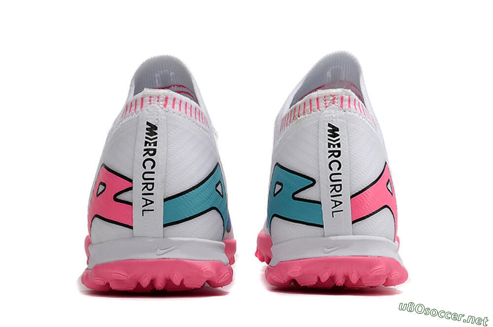Unisex Nike Mercurial Vapor 15 Elite TF Football Shoes - White/Pink 5