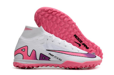 Unisex Nike Mercurial Superfly 9 Elite TF Football Shoes - White/Pink