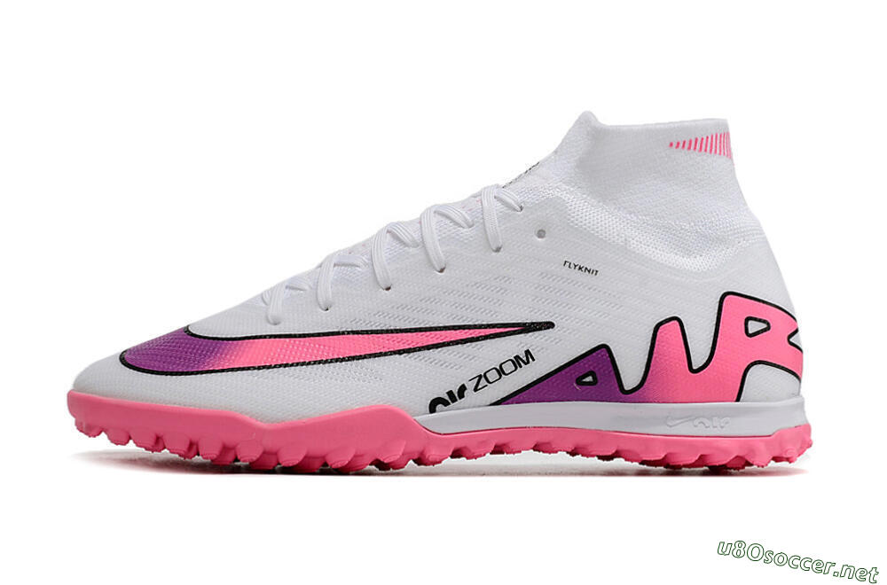 Unisex Nike Mercurial Superfly 9 Elite TF Football Shoes - White/Pink 0
