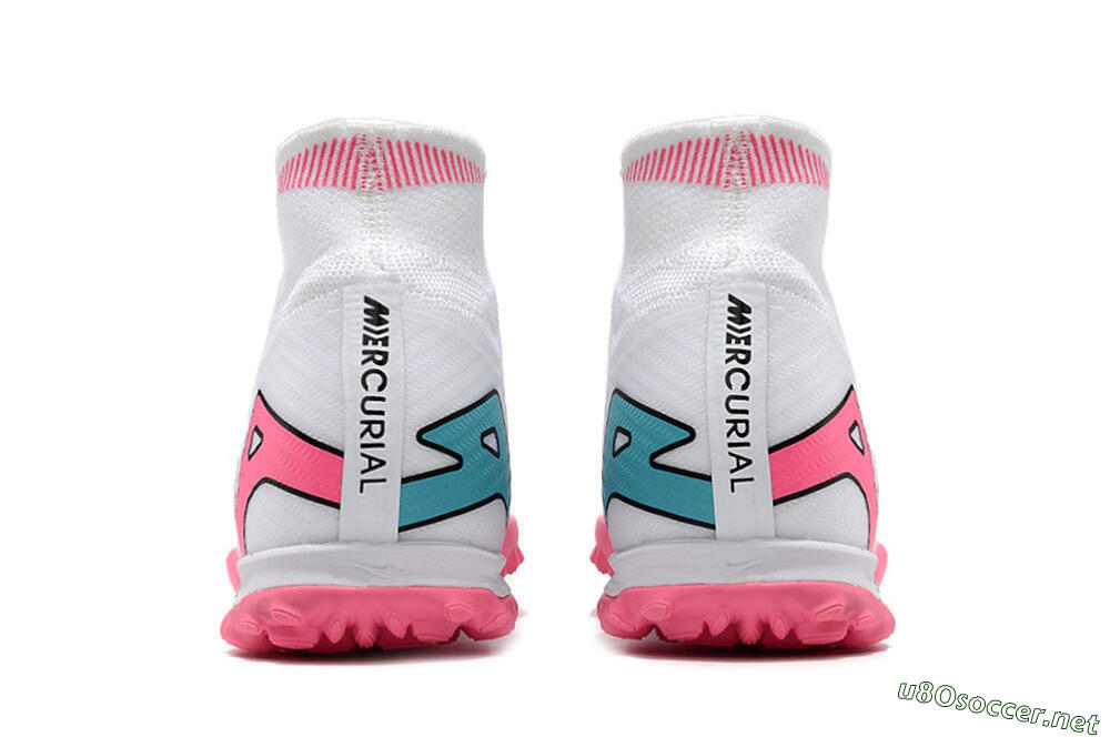 Unisex Nike Mercurial Superfly 9 Elite TF Football Shoes - White/Pink 5