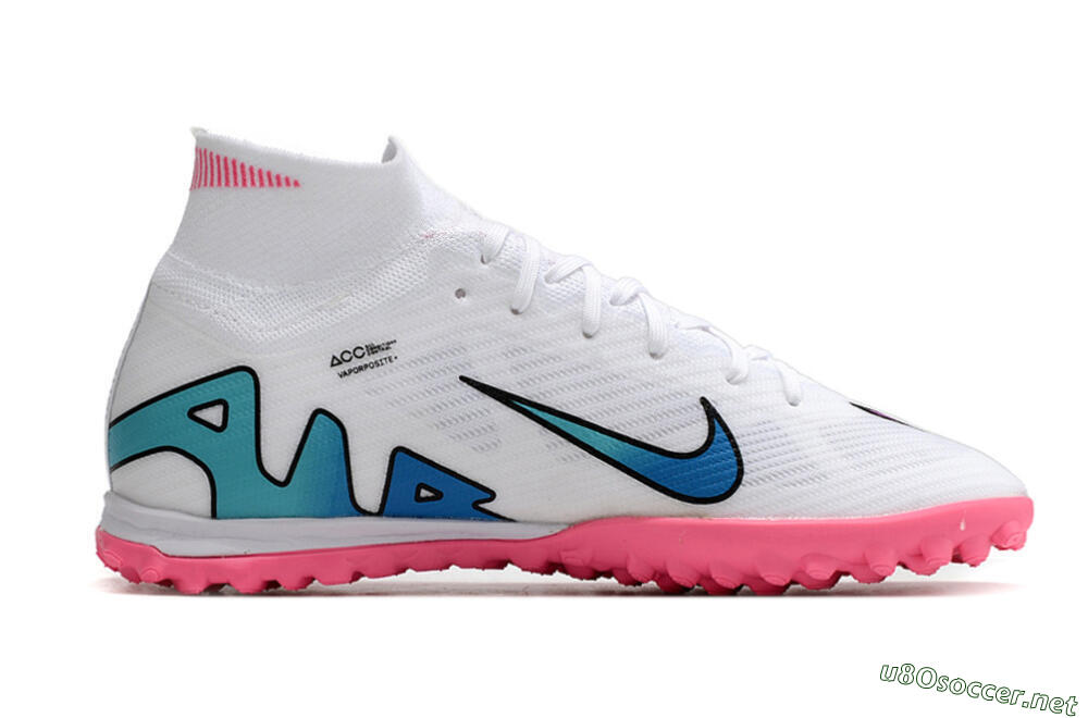 Unisex Nike Mercurial Superfly 9 Elite TF Football Shoes - White/Pink 7