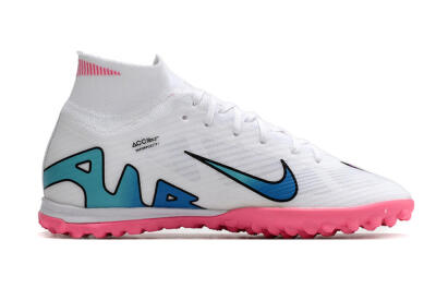 Unisex Nike Mercurial Superfly 9 Elite TF Football Shoes - White/Pink