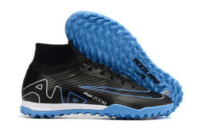 Unisex Nike Mercurial Superfly 9 Elite TF Football Shoes - Black/Blue