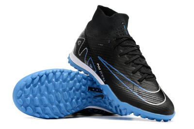 Unisex Nike Mercurial Superfly 9 Elite TF Football Shoes - Black/Blue