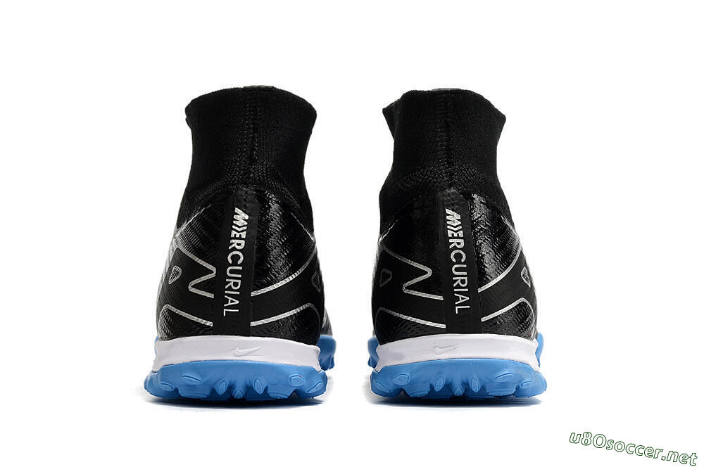 Unisex Nike Mercurial Superfly 9 Elite TF Football Shoes - Black/Blue 5