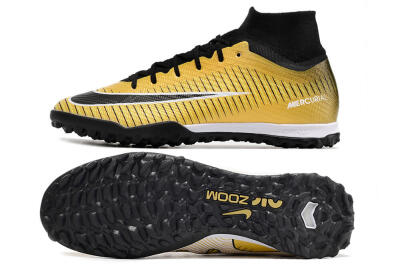 Unisex Nike Mercurial Superfly 9 Elite TF Football Shoes - Gold/Black/Silver