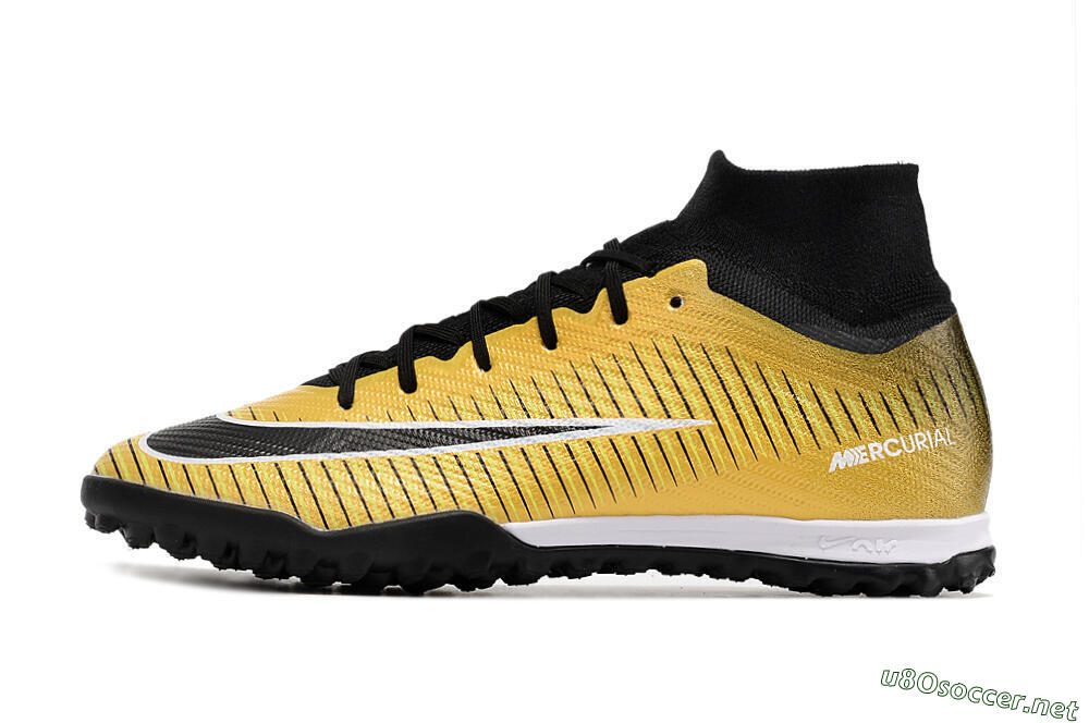 Unisex Nike Mercurial Superfly 9 Elite TF Football Shoes - Gold/Black/Silver 0