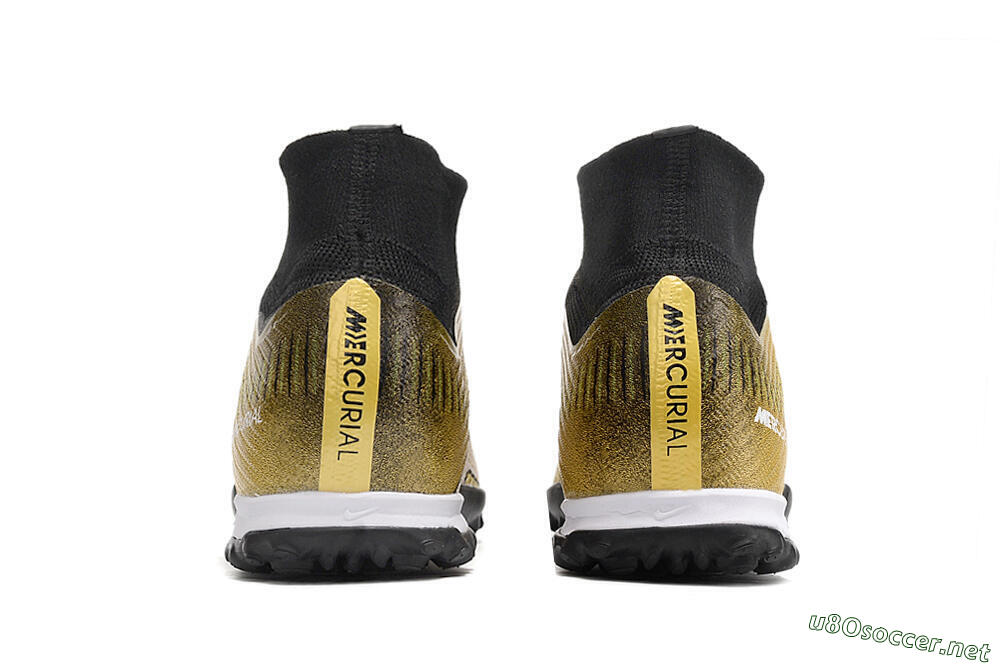 Unisex Nike Mercurial Superfly 9 Elite TF Football Shoes - Gold/Black/Silver 5
