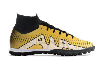 Unisex Nike Mercurial Superfly 9 Elite TF Football Shoes - Gold/Black/Silver