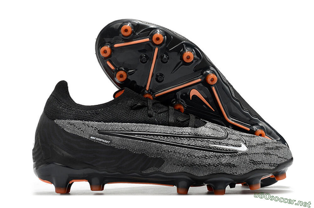 Men's Nike Phantom GX Elite AG Football Boots - Black/Grey 2
