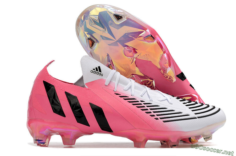 Men's Adidas Predator Edge.1 FG Football Boots - White/Pink/Black 2