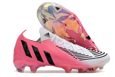 Men's Adidas Predator Edge.1 FG Football Boots - White/Pink/Black