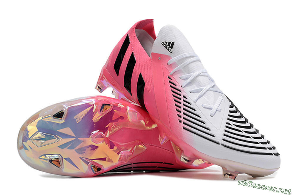 Men's Adidas Predator Edge.1 FG Football Boots - White/Pink/Black 3