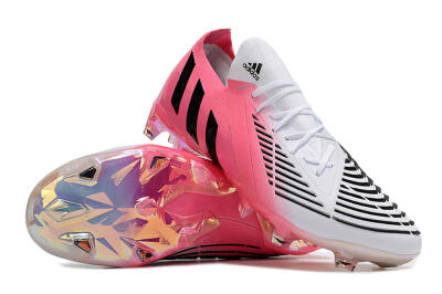 Men's Adidas Predator Edge.1 FG Football Boots - White/Pink/Black