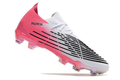 Men's Adidas Predator Edge.1 FG Football Boots - White/Pink/Black