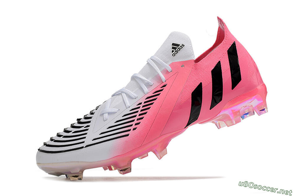 Men's Adidas Predator Edge.1 FG Football Boots - White/Pink/Black 5