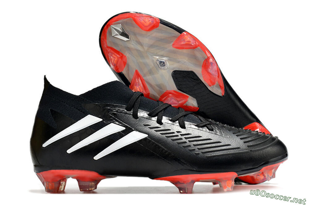 Men's Adidas Predator Edge.1 FG Football Boots - Black/White 2