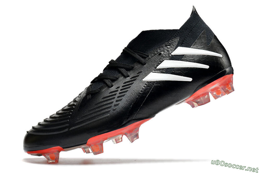 Men's Adidas Predator Edge.1 FG Football Boots - Black/White 4