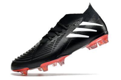 Men's Adidas Predator Edge.1 FG Football Boots - Black/White