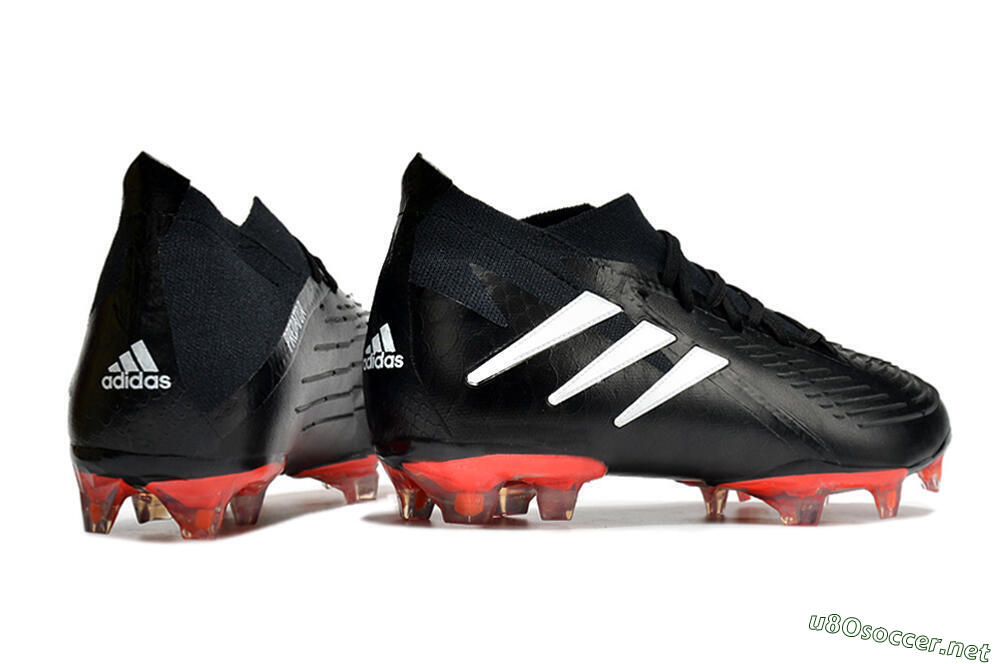 Men's Adidas Predator Edge.1 FG Football Boots - Black/White 6