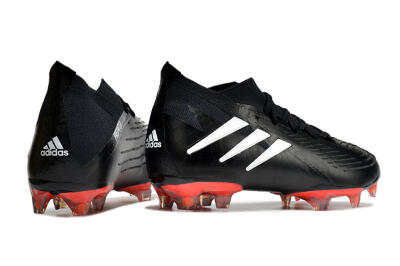 Men's Adidas Predator Edge.1 FG Football Boots - Black/White