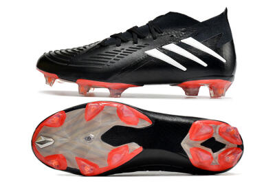 Men's Adidas Predator Edge.1 FG Football Boots - Black/White
