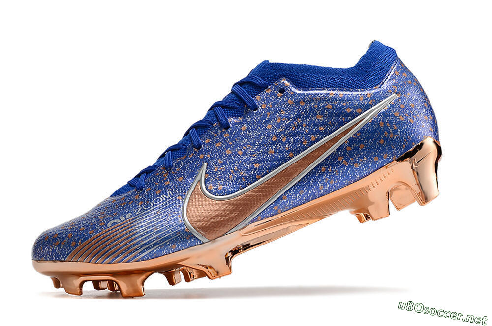 Men's Nike Air Zoom Mercurial Vapor 15 Elite FG Football Boots - Blue/Gold/Silver 5