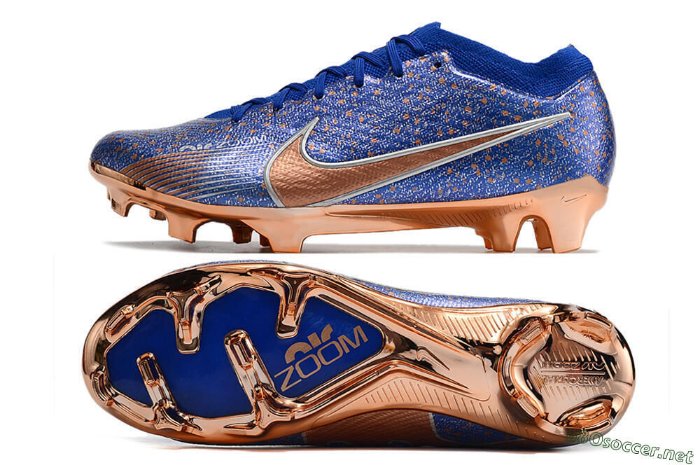 Men's Nike Air Zoom Mercurial Vapor 15 Elite FG Football Boots - Blue/Gold/Silver 1