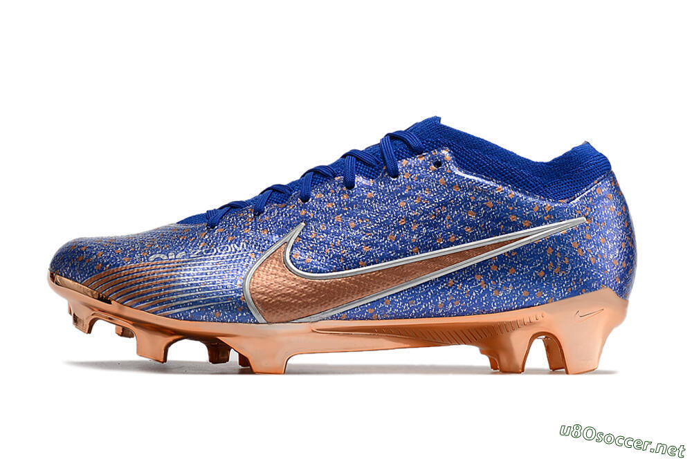 Men's Nike Air Zoom Mercurial Vapor 15 Elite FG Football Boots - Blue/Gold/Silver 0