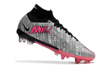 Men's Nike Air Zoom Mercurial Superfly 9 Elite SG Football Boots - Silver/Black/Pink