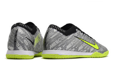 Men's Nike Air Zoom Mercurial Vapor 15 Elite IC Football Shoes - Silver/Green/Black